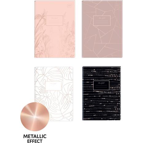 Τετράδιο Interdruk Hardcover Rose Metal  21x29cm 96 φύλλων σε διάφορα σχέδια - Ανακάλυψε Τετράδια σχολικά για μαθητές και φοιτητές, για το γραφείο ή το σπίτι με εντυπωσιακά εξώφυλλα για να κερδίσεις τις εντυπώσεις.